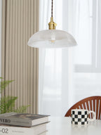 Ribbed Spiral Pendant Light