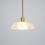 Ribbed Spiral Pendant Light