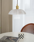 Ribbed Spiral Pendant Light