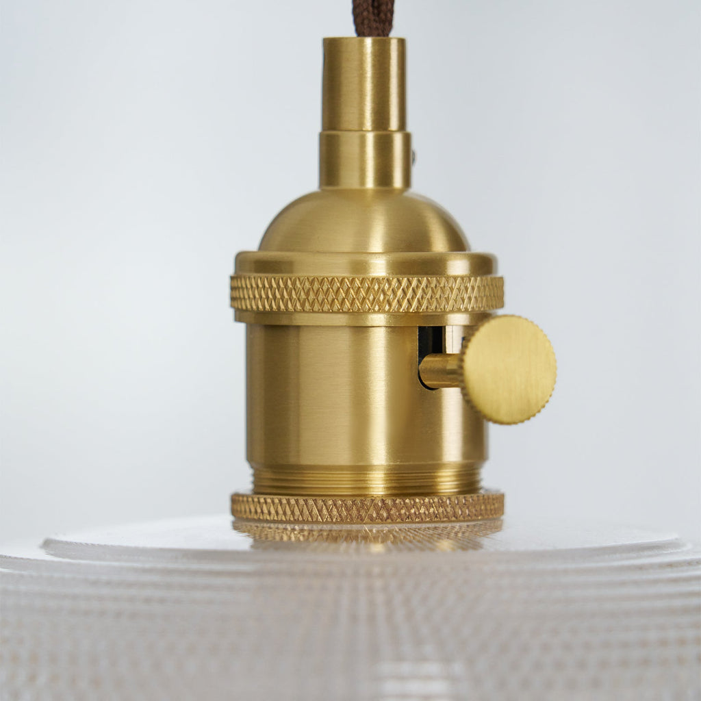 Ribbed Spiral Pendant Light