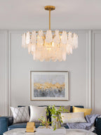 Round Cloud Glass Chandelier
