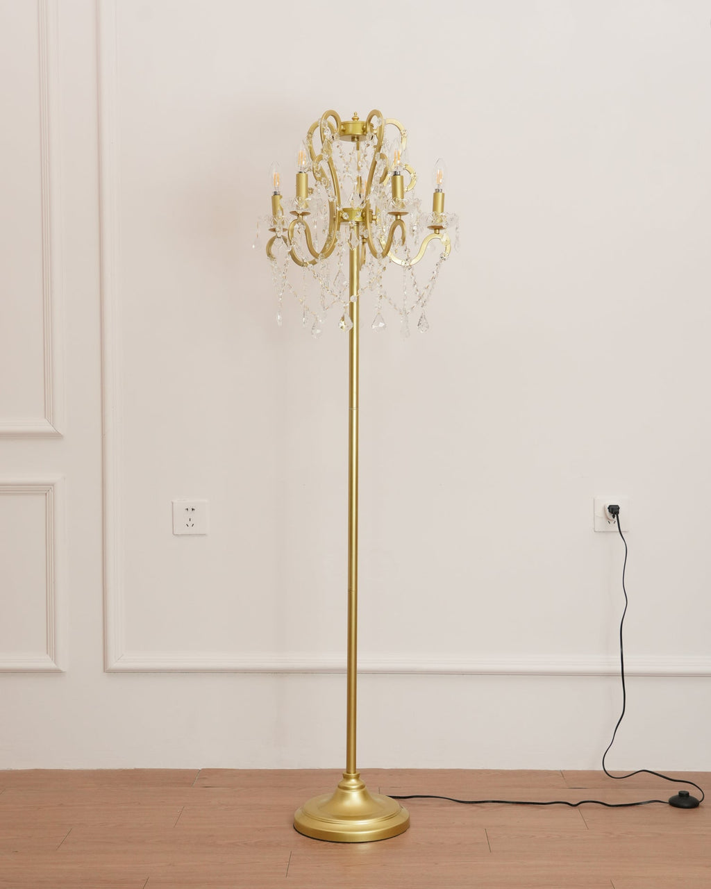 20.9" Crystal Floor Lamp