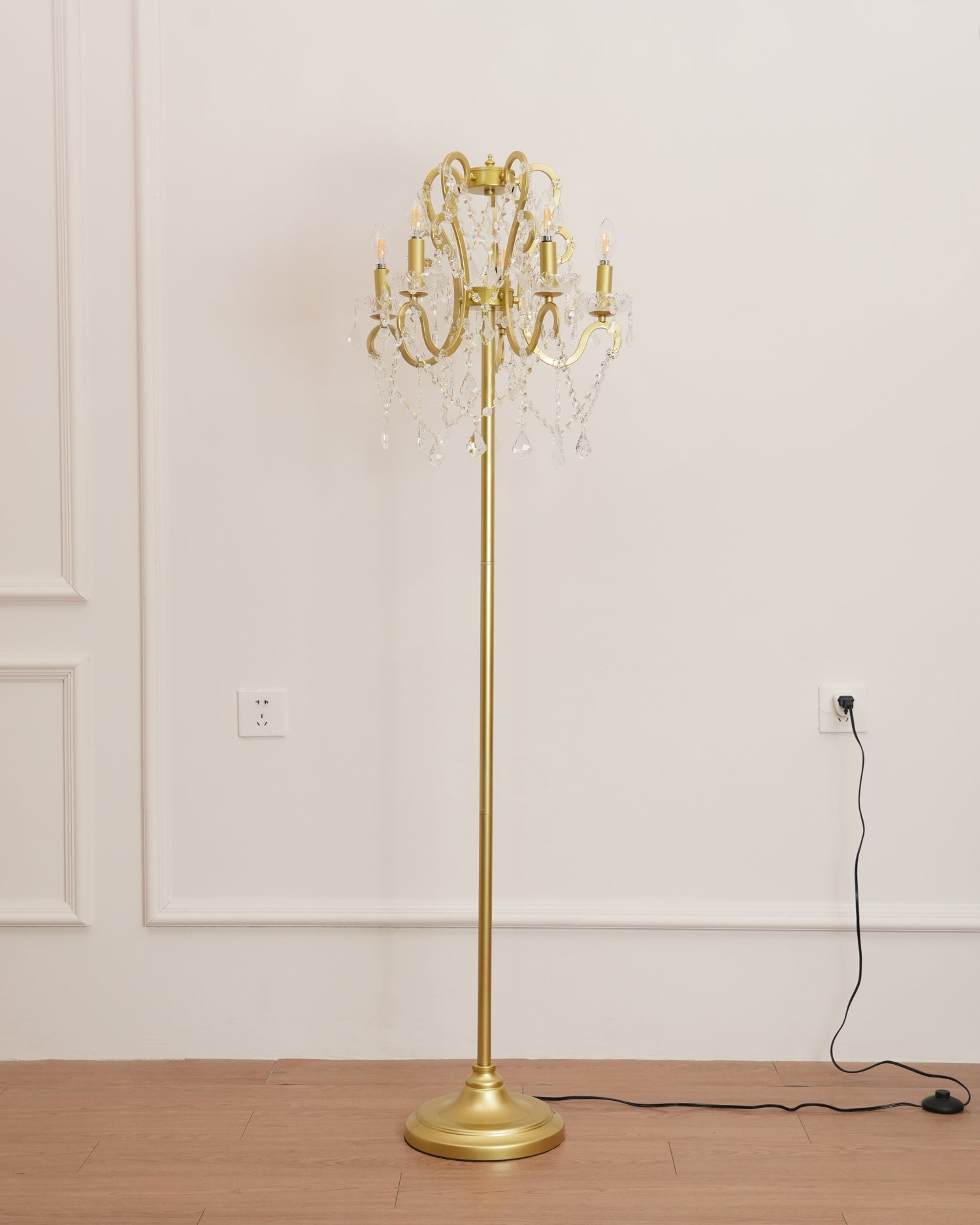 20.9" Crystal Floor Lamp