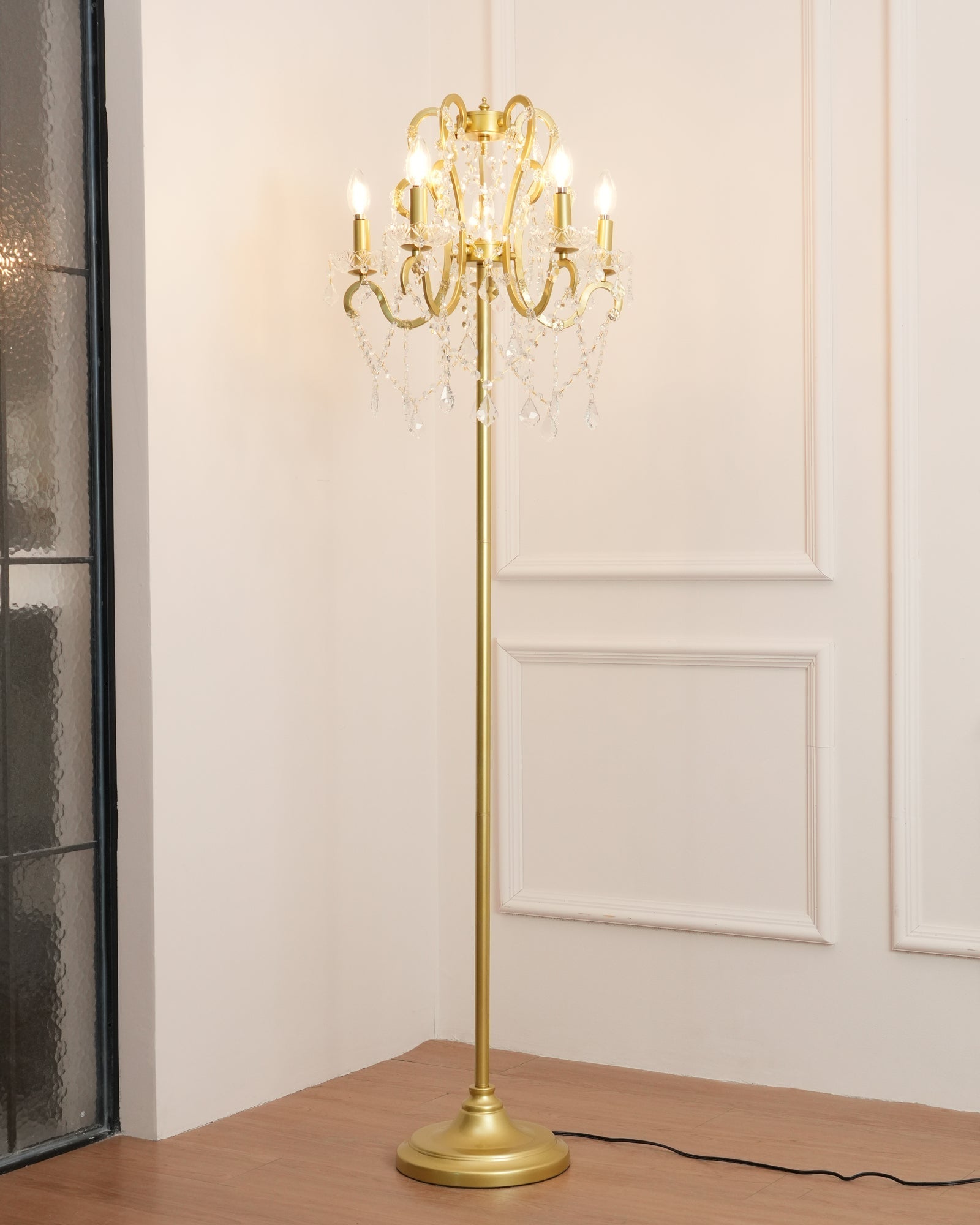 20.9" Crystal Floor Lamp