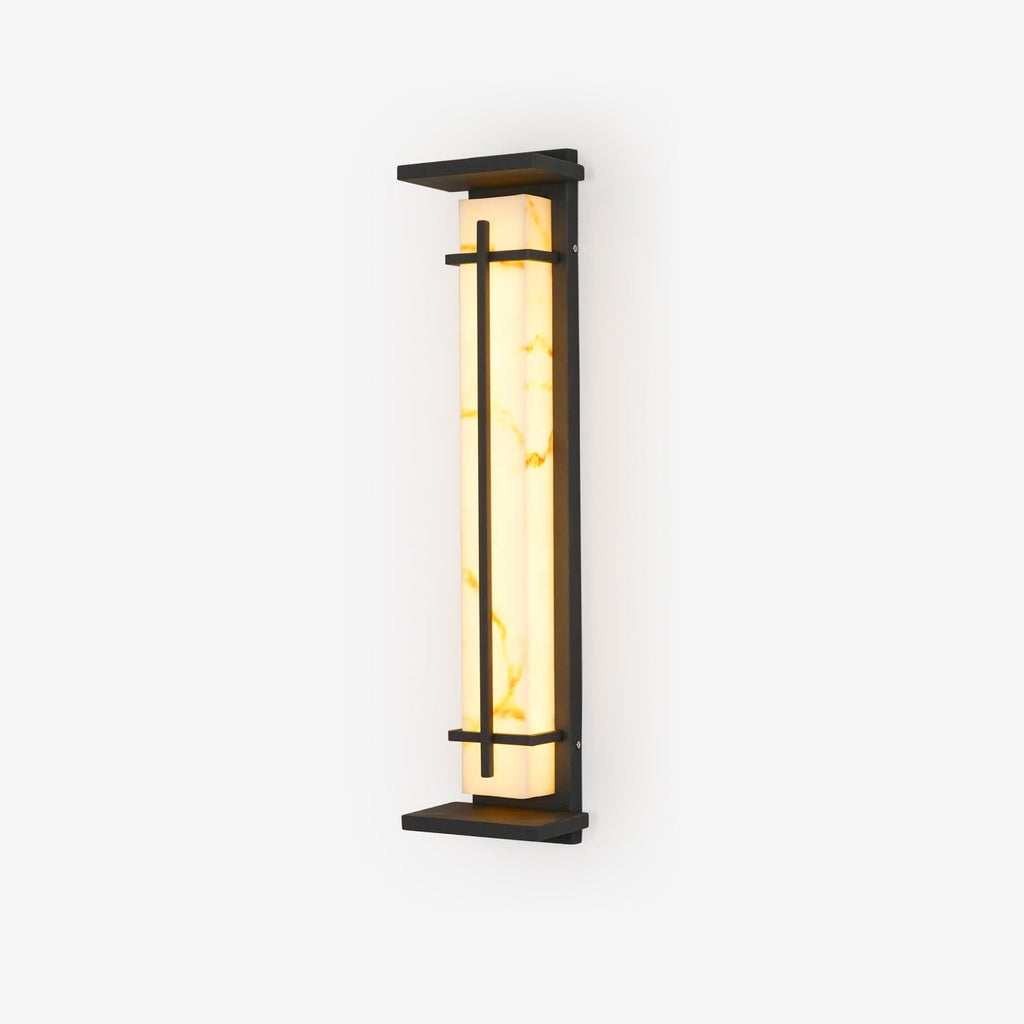Square Outdoor Alabaster Wall Light
