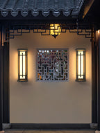 Square Outdoor Alabaster Wall Light