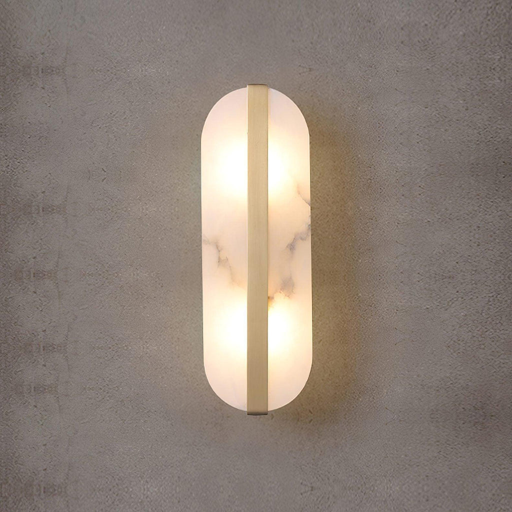 Long Ellipse Alabaster Wall Sconce