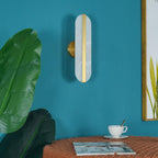 Long Ellipse Alabaster Wall Sconce