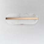 Long Ellipse Alabaster Wall Sconce