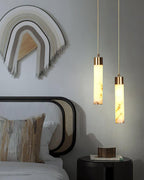 Alabaster Tala Brass Pendant Lamp