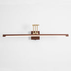 Walnut Color Linear Adjustable Wall Light