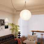 Akari A Pendant Swag Light (black plug wire)