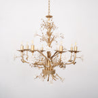 White Rose Crystal Chandelier