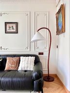 Wooden Bead Floor Lamp