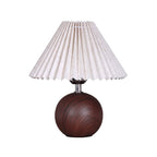 Wooden Pleated Table Lamp